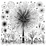 Fireworks Display Coloring Pages: Multiple Types of Fireworks 3