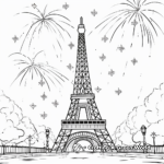 Fireworks Over The Eiffel Tower Coloring Pages 4
