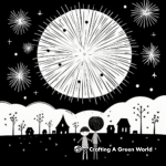Fireworks Show Coloring Pages for Kids 1
