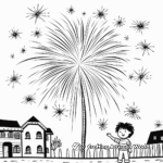 Fireworks Show Coloring Pages for Kids 3