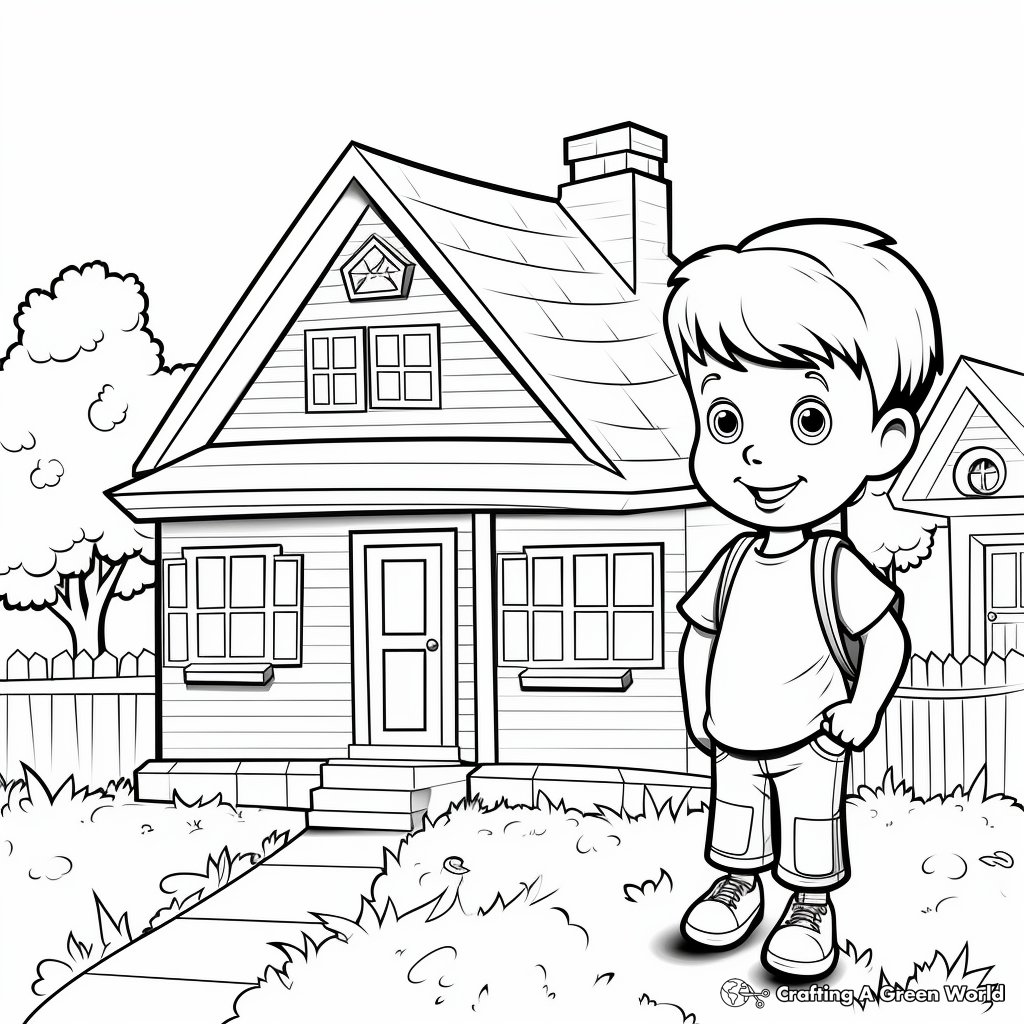 First Day of Homeschooling Coloring Pages 2