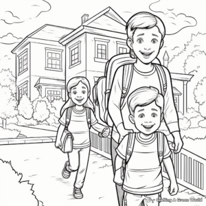 First Day of Homeschooling Coloring Pages 4