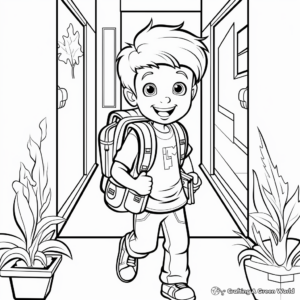 First Day of School: New Classroom Coloring Pages 3