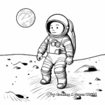 First Man on the Moon: Neil Armstrong Coloring Pages 2