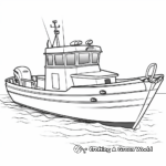 Fishing Boat Coloring Sheets for Children 1
