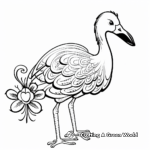 Flamboyant Flamingo Cartoon Coloring Pages 3