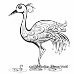 Flamboyant Flamingo Cartoon Coloring Pages 4