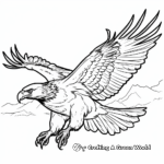 Flight of Golden Eagle Coloring Pages for Kids 1