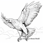 Flight of Golden Eagle Coloring Pages for Kids 2