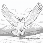 Flight Scene Snowy Owl Coloring Pages 4