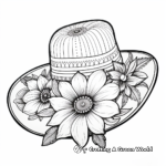 Dibujos para colorear de Sombrero con flores 4