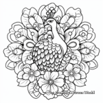 Floral Peacock Mandala Coloring Pages 4