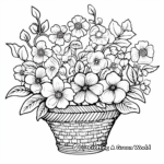 Flower Basket Coloring Pages: Variety of Blossoms 2