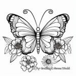 Flower Butterfly Mandala Coloring Page for Adults 4