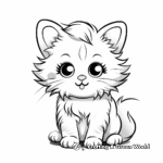 Fluffy Kitty Cat Coloring Pages 3