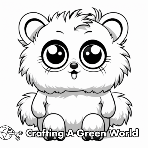 Cute Cartoon Animals With Big Eyes Coloring Pages - Free & Printable!