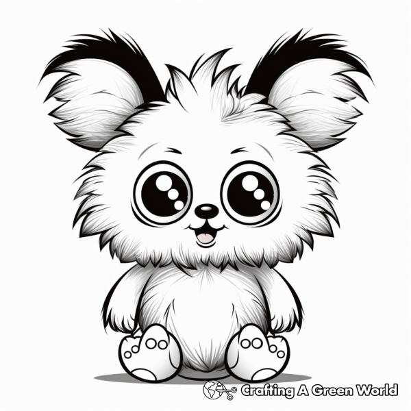 Cute Cartoon Animals With Big Eyes Coloring Pages - Free & Printable!