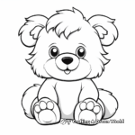 Fluffy Teddy Bear Coloring Pages 1