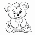 Fluffy Teddy Bear Coloring Pages 4