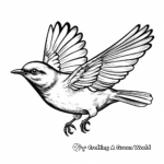 Fly high with a Mockingbird Coloring Page 4