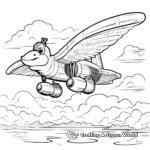 Fly with Loons: Sky Scene Coloring Pages 2