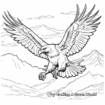 Flying Eagle Hunting Scene Coloring Pages 1