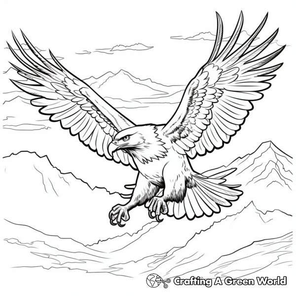 Flying Eagle Coloring Pages - Free & Printable!