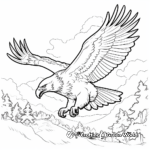 Flying Eagle Hunting Scene Coloring Pages 3