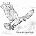 Flying Eagle Hunting Scene Coloring Pages 4
