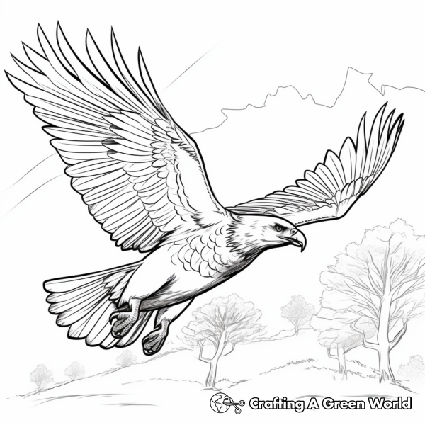 Flying Eagle Coloring Pages - Free & Printable!