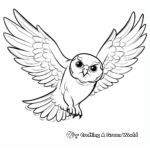 Flying Falcon with Spread Wings Coloring Pages 3