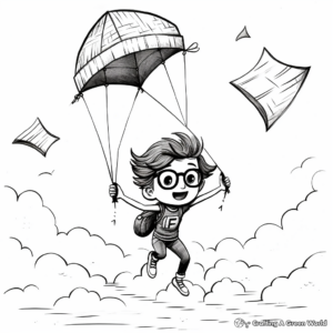 Flying High Kite Coloring Pages 2