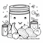 Páginas para colorear de latas de comida: Verduras y frutas 1