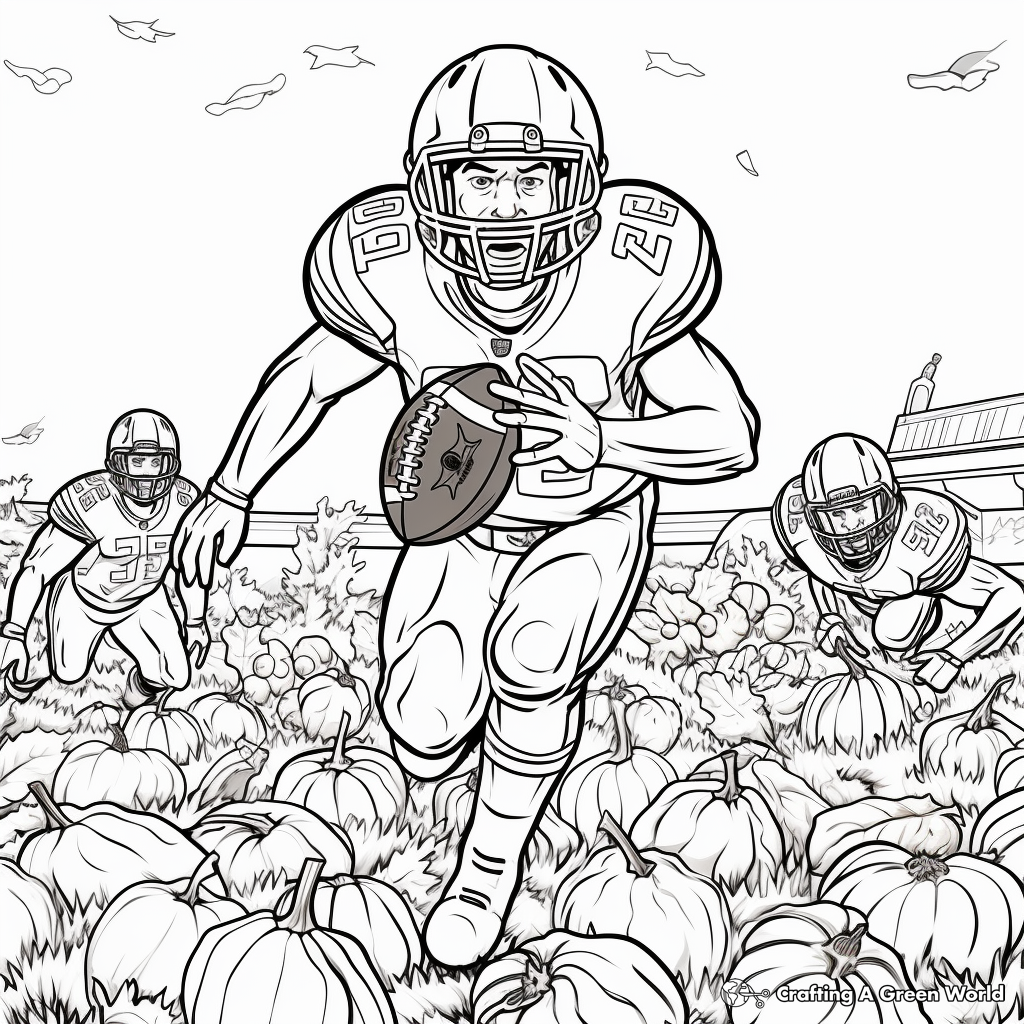 Football Thanksgiving Tradition Coloring Pages for Adults 1