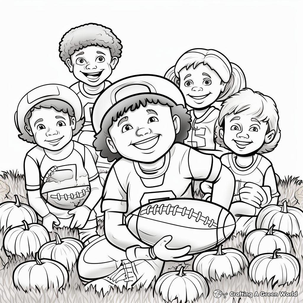 Football Thanksgiving Tradition Coloring Pages for Adults 2