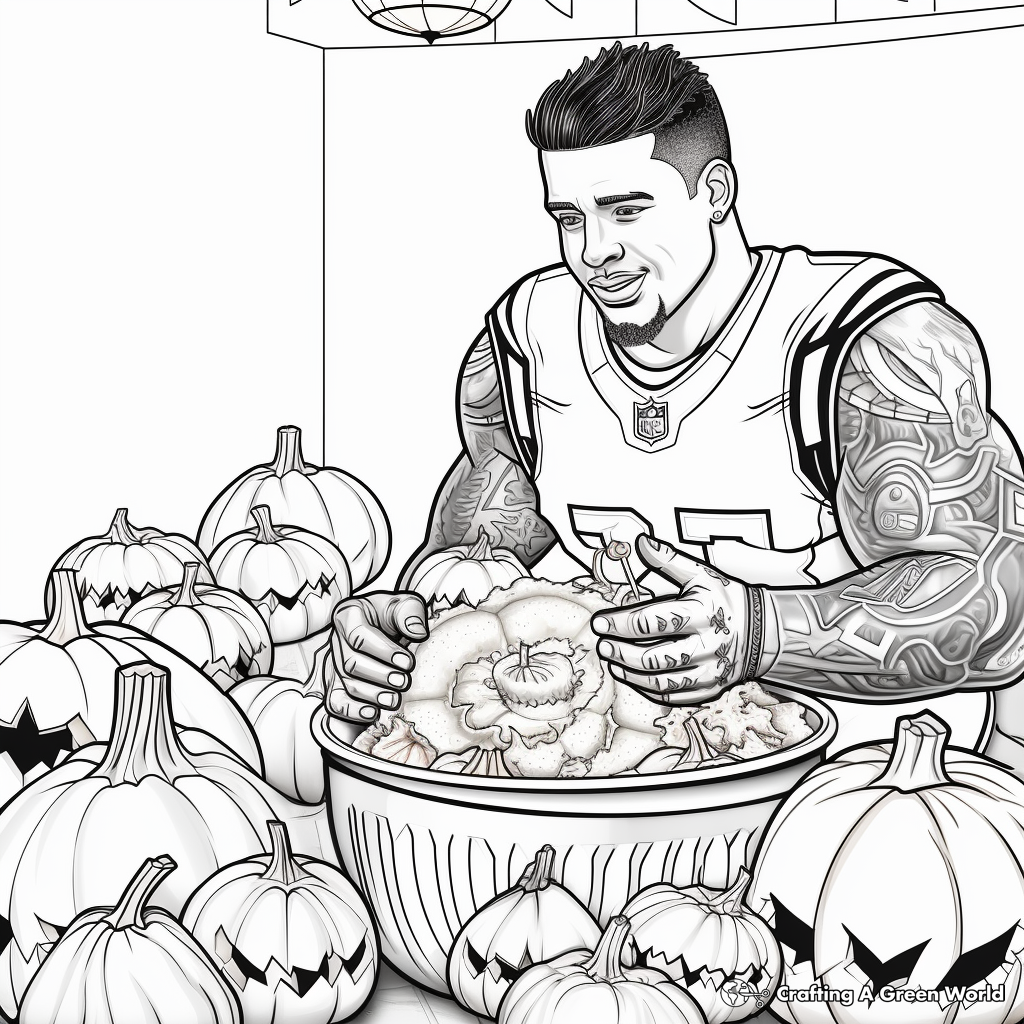 Football Thanksgiving Tradition Coloring Pages for Adults 4