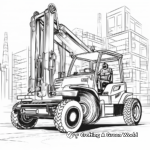 Forklift in Action Coloring Pages 4