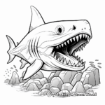 Fossil-Inspired Megalodon Coloring Pages 4