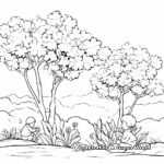 Fragrant Lilac Bushes Spring Coloring Pages 1
