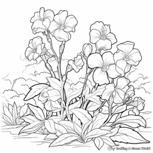 Fragrant Lilac Bushes Spring Coloring Pages 4