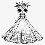Free Downloadable Masquerade Ball Gown Dress Coloring Pages 3