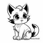 Free Printable Calico Kitten Coloring Pages 1