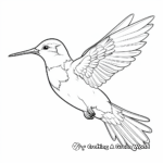 Free Printable Ruby Throated Hummingbird Coloring Pages 2