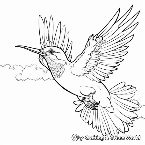 Ruby Throated Hummingbird Coloring Pages - Free &amp; Printable!
