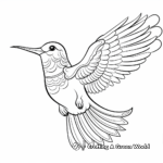 Free Printable Ruby Throated Hummingbird Coloring Pages 4