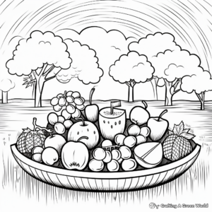 Fresh Fruit 100th Day of School Coloring Pages 3