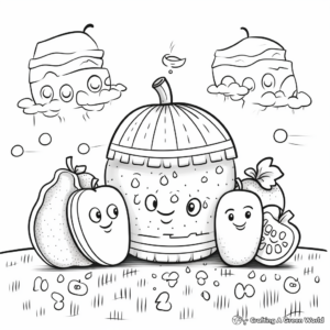 Fresh Fruit 100th Day of School Coloring Pages 4