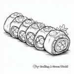Fresh Sushi Rolls Coloring Pages 2