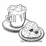 Freshly Baked Bear Claw Donut Coloring Pages 2