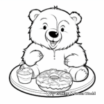 Freshly Baked Bear Claw Donut Coloring Pages 3